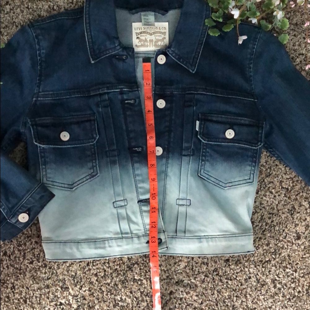 Levi Cropped Jean Jacket, Women’s Size S Ombré - Picture 5 of 7